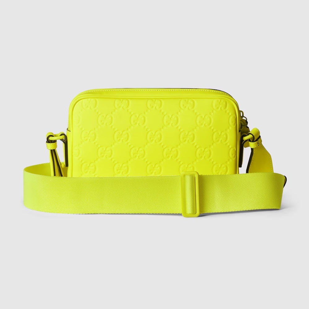 Gucci Yellow Crossbody Bag with Textured Monogram - Picture 3 of 16